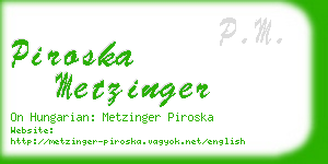 piroska metzinger business card